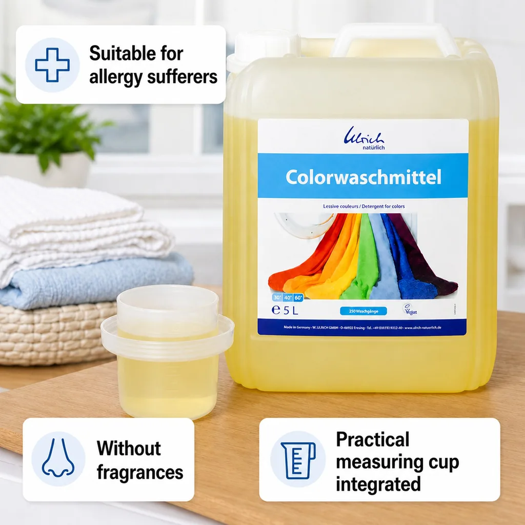 Color Laundry Detergent 5 Liter, Liquid, Vegan, Natural, Color Safe Detergent