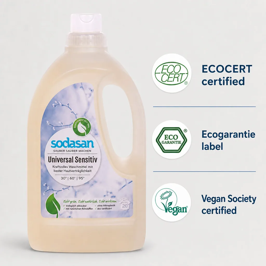 Sensitive Laundry Detergent 1,5 Liter, Universal Laundry Detergent, Eco Laundry Detergent