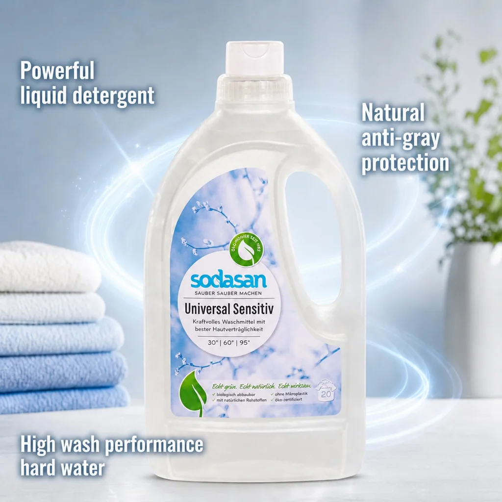 Sensitive Laundry Detergent 1,5 Liter, Universal Laundry Detergent, Eco Laundry Detergent