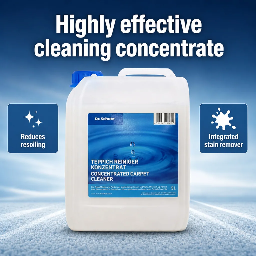 Carpet cleaner 5 Liter, carpet cleaning solution, carpet shampoo concentrate