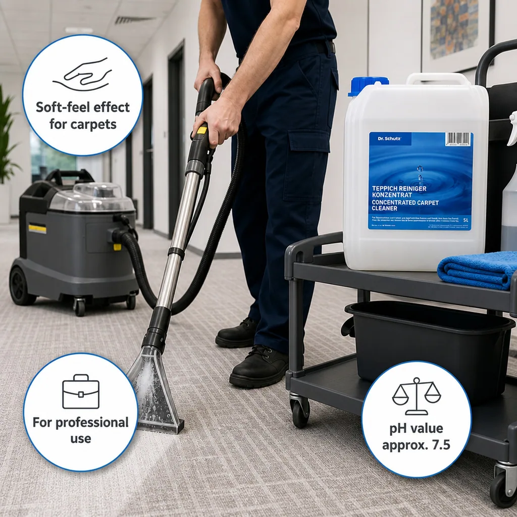 Carpet cleaner 5 Liter, carpet cleaning solution, carpet shampoo concentrate