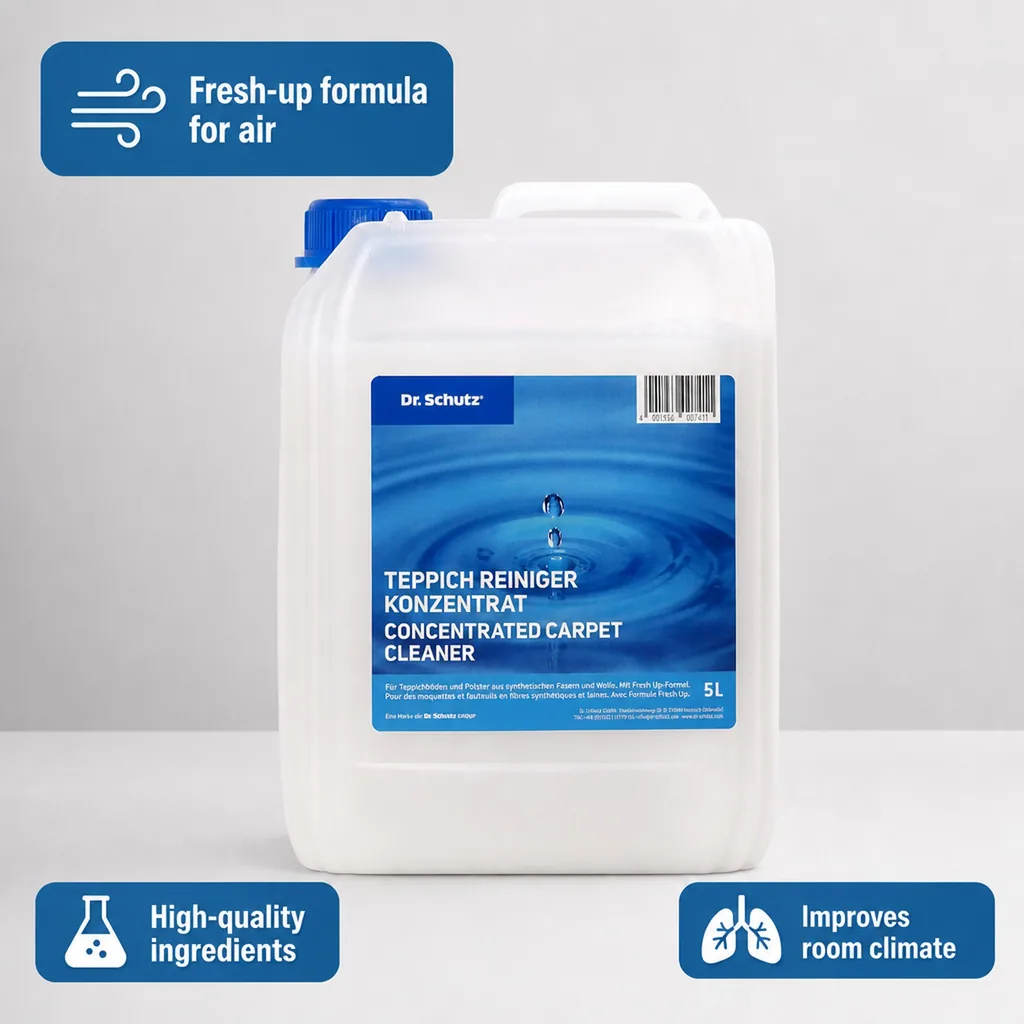 Carpet cleaner 5 Liter, carpet cleaning solution, carpet shampoo concentrate