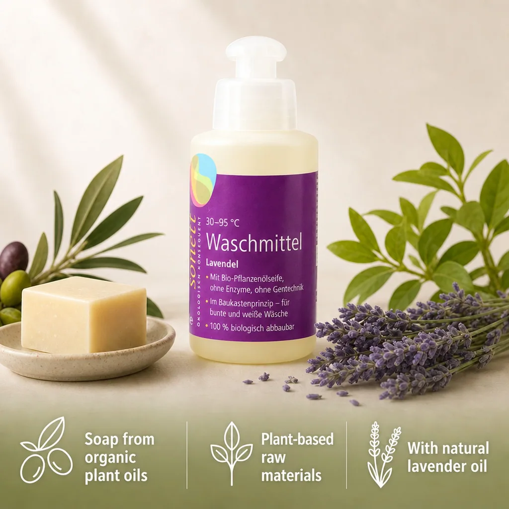 Laundry detergent, liquid lavender, 120 ml laundry detergent sample, travel laundry detergent