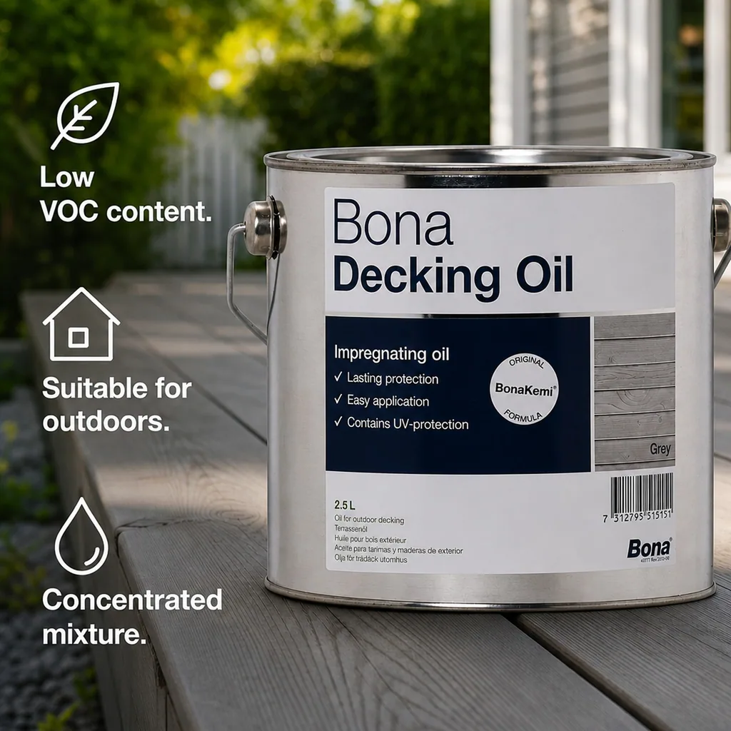 Decking Oil 2,5 Liter, grey, terrace oil, deck oil