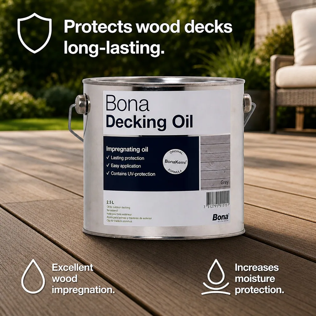 Decking Oil 2,5 Liter, grey, terrace oil, deck oil