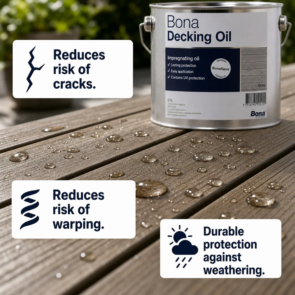 Decking Oil 2,5 Liter, grey, terrace oil, deck oil