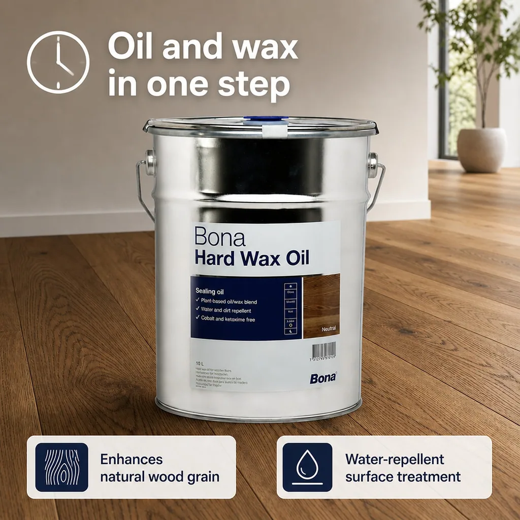 Hardwax Oil 10 Liter, Matte Interior Wood Finish, Wood Floor Oil