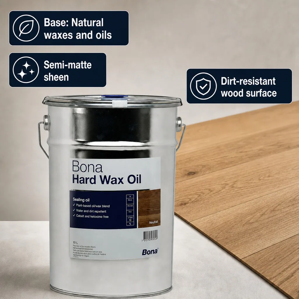Hardwax Oil 10 Liter, Matte Interior Wood Finish, Wood Floor Oil