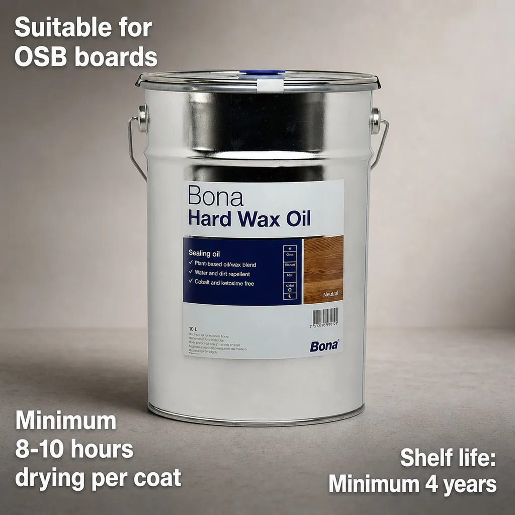 Hardwax Oil 10 Liter, Matte Interior Wood Finish, Wood Floor Oil