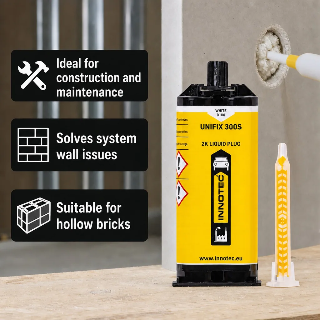 Adhesive Sealant, UNIFIX 300 S, white, 50 ml, Construction Adhesive