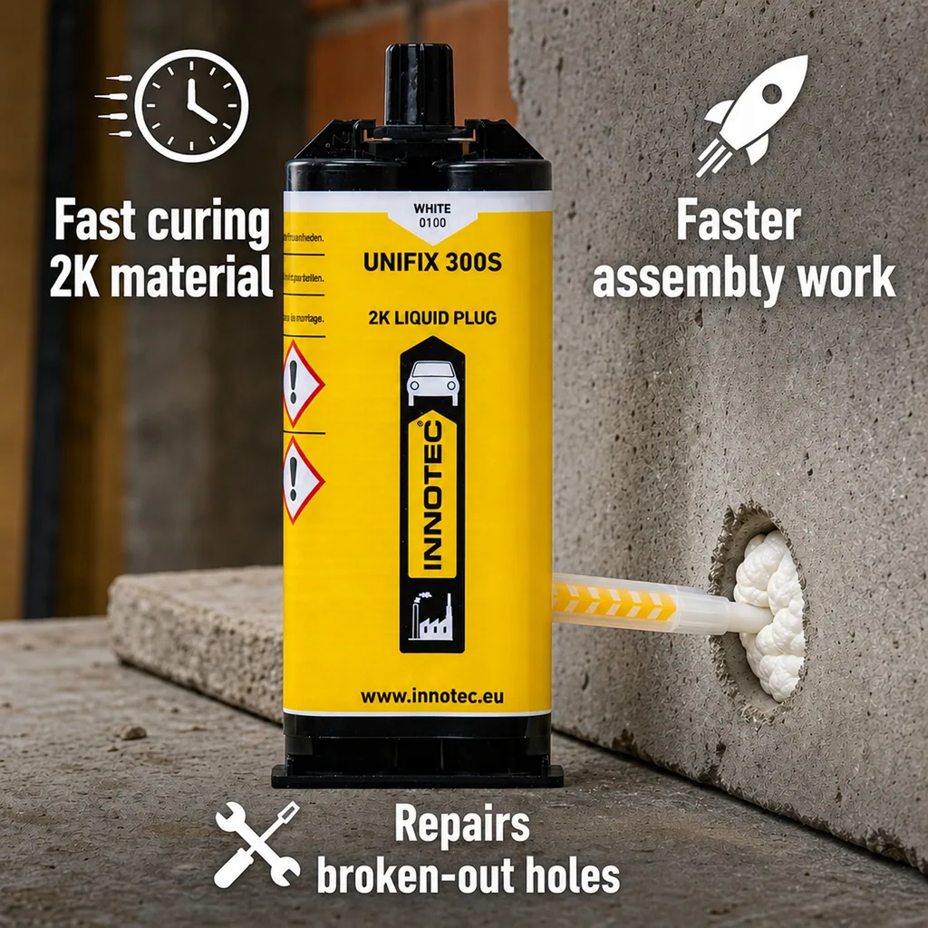 Adhesive Sealant, UNIFIX 300 S, white, 50 ml, Construction Adhesive