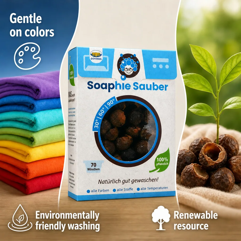 Soap Nuts, 350 g Soap Nut Shells, Natural Laundry Detergent