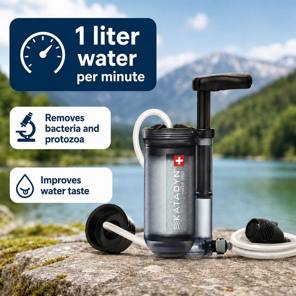 Water Filter, Portable Water Filter, Hiking Water Filter, Transparent Water Purifier