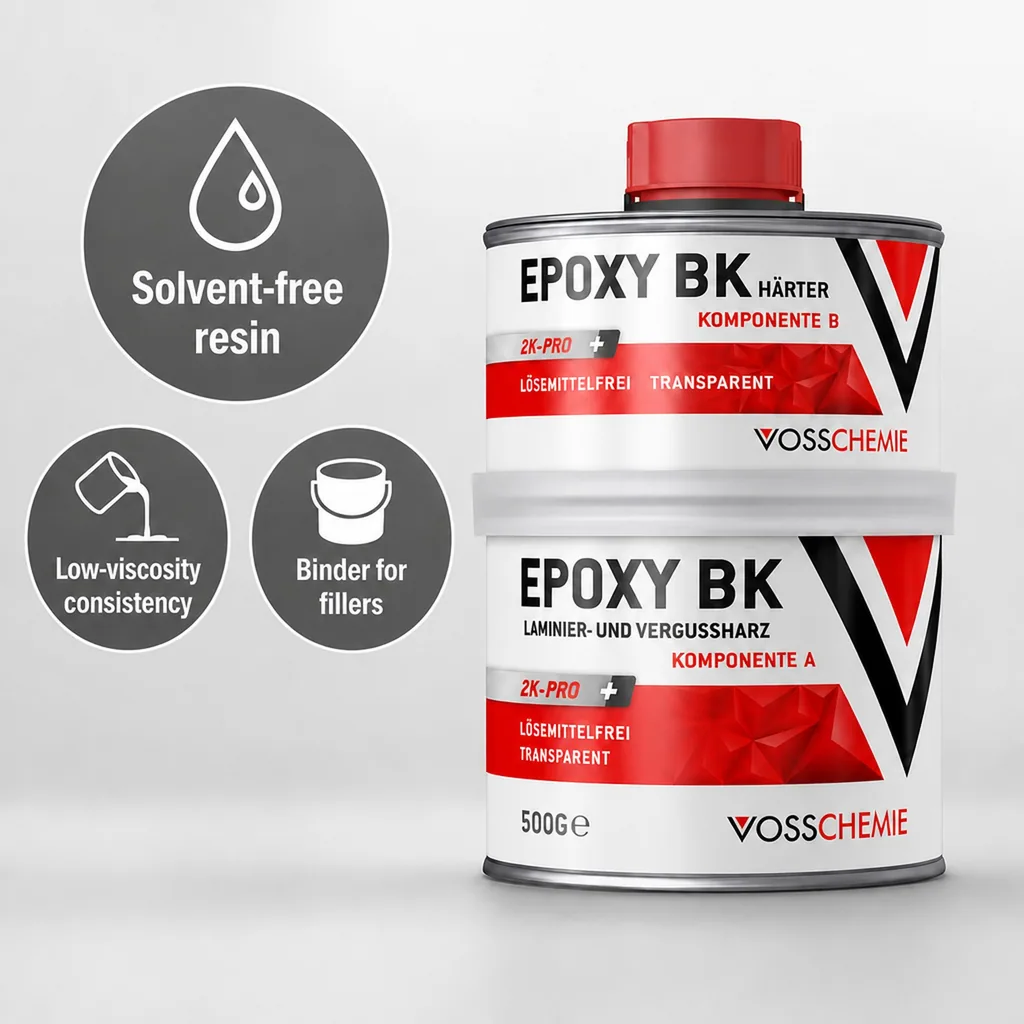 Epoxy Resin, Clear Epoxy, 2K Epoxy, Solvent Free, Transparent, 500 g