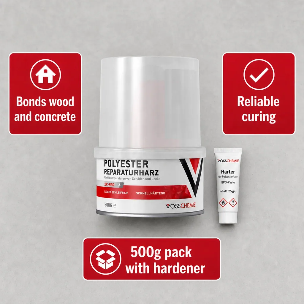 Polyester Resin, Resin Repair, 500 g, Fiberglass Resin, Polyester Repair