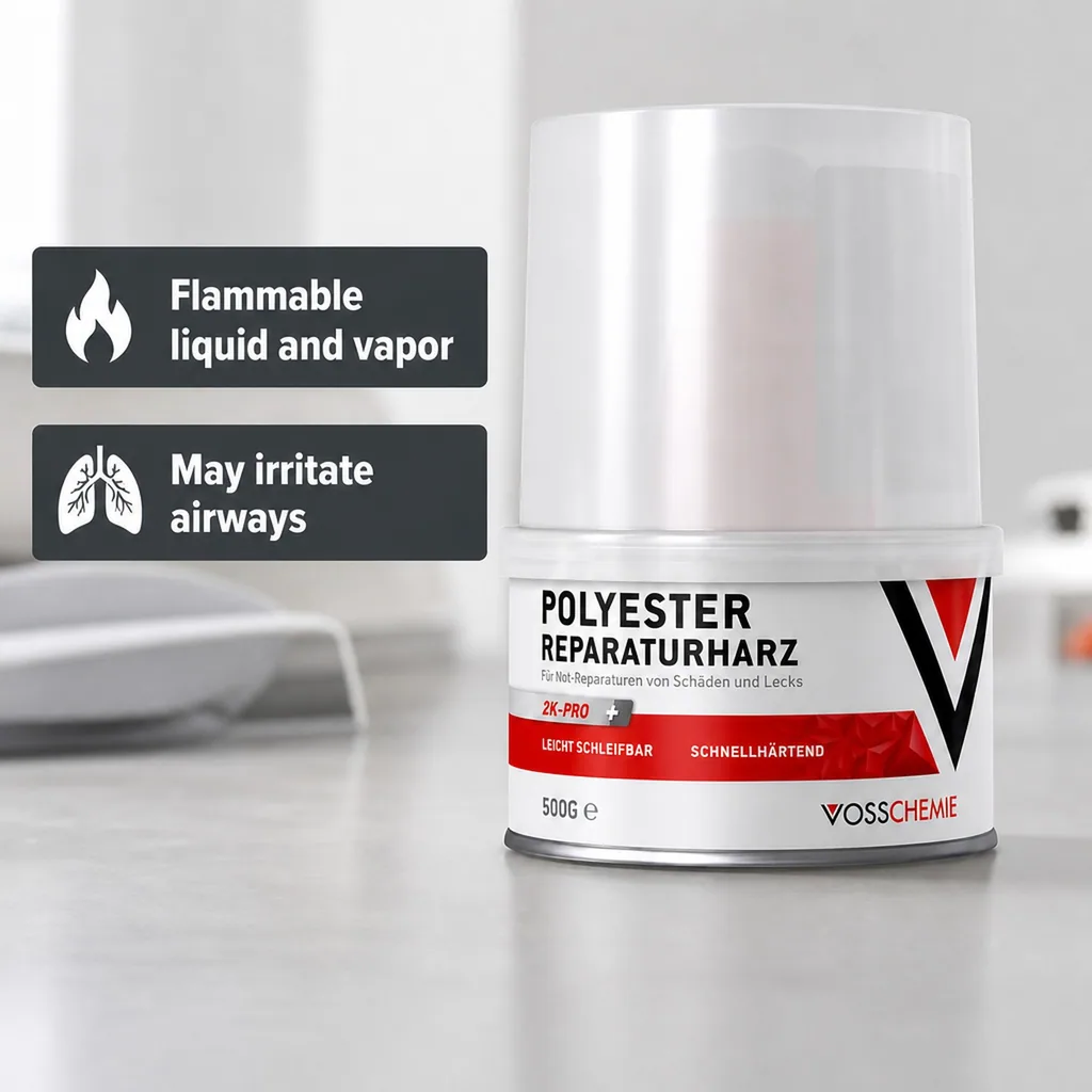 Polyester Resin, Resin Repair, 500 g, Fiberglass Resin, Polyester Repair