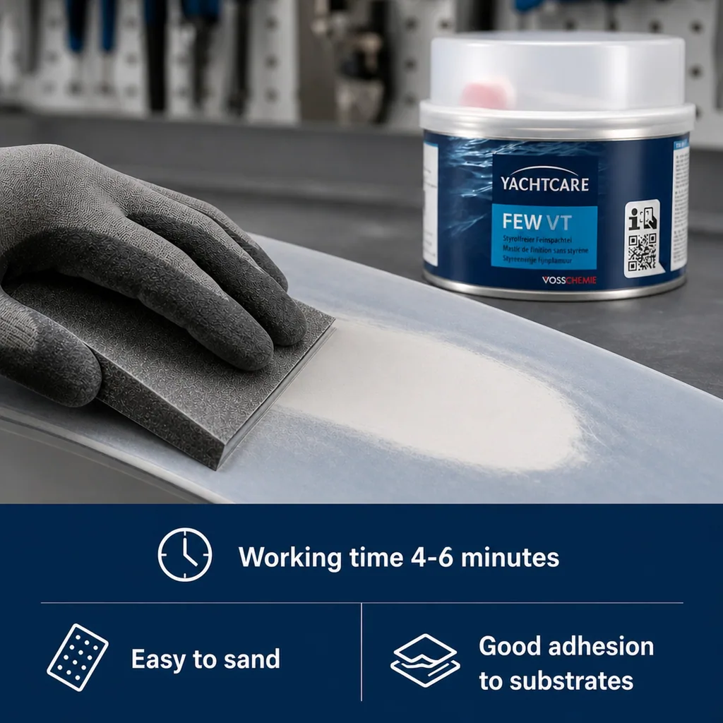 Styrene-Free Filler, Fine Filler, Boat Filler, 250g Filler