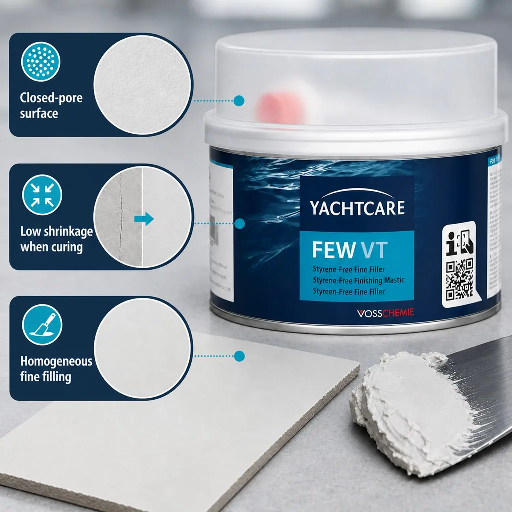 Styrene-Free Filler, Fine Filler, Boat Filler, 250g Filler
