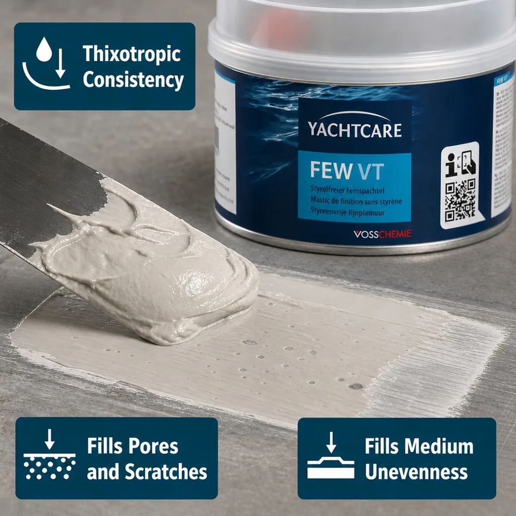 Styrene-Free Filler, Fine Filler, Boat Filler, 250g Filler