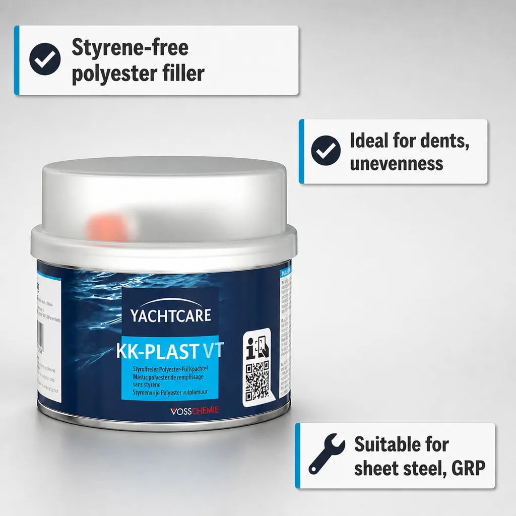 Polyester Filler, Body Filler, grey 500 g