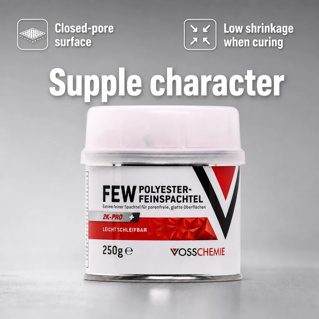 Polyester Filler, 2K Filler, Fine Filler, 250 g Automotive Body Filler