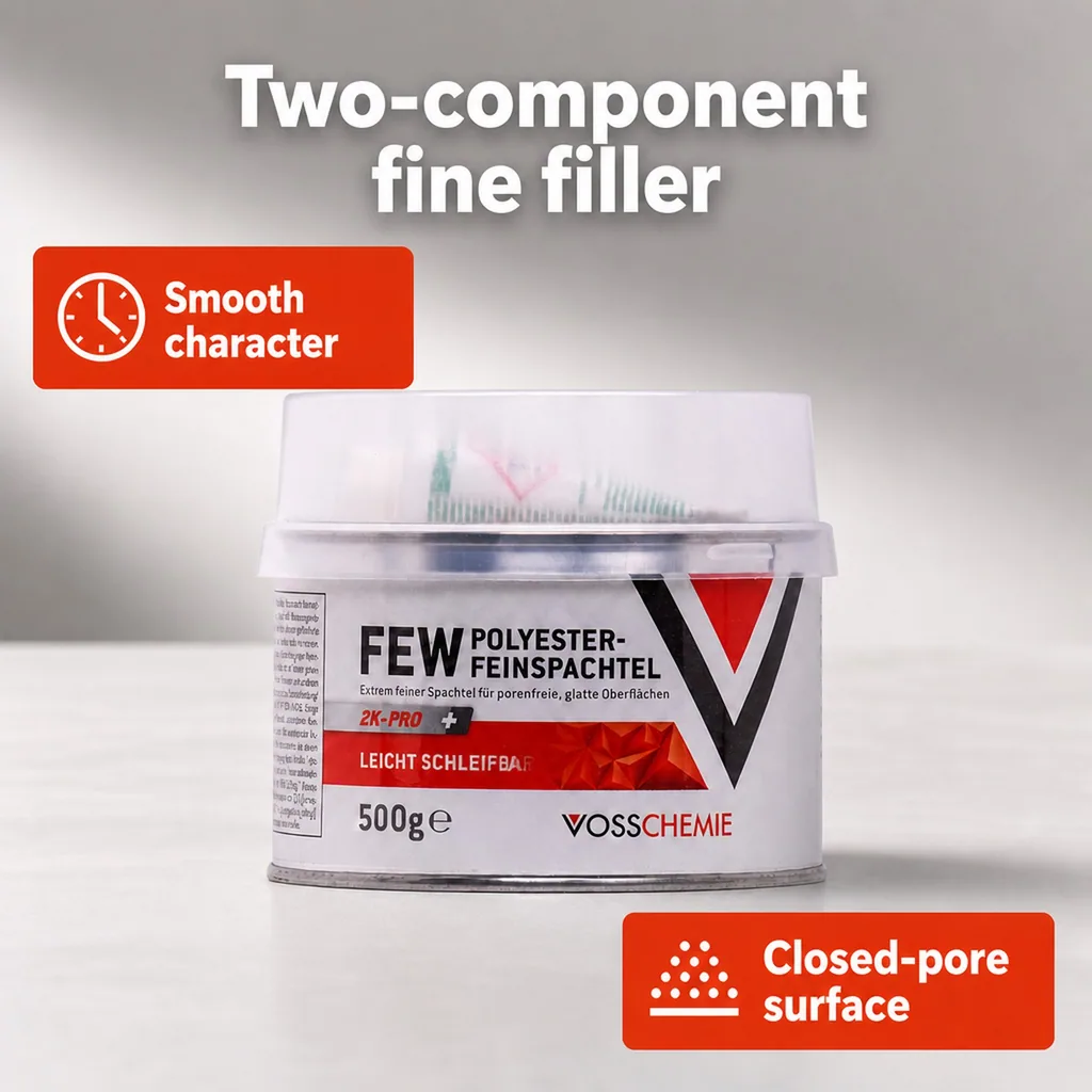 Polyester filler, 2K filler, auto body filler, fine filler 500 g