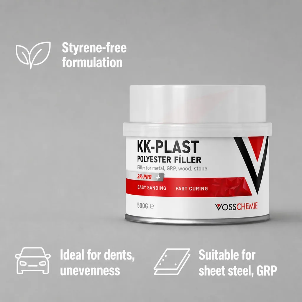 Polyester Filler 500 g, Body Filler, Auto Body Filler, Car Body Filler, 2K Filler, Plastic Filler