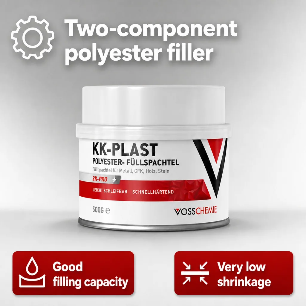Polyester Filler 500 g, Body Filler, Auto Body Filler, Car Body Filler, 2K Filler, Plastic Filler