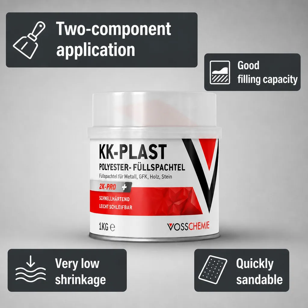 Polyester Filler 1 kg, 2K Filler, Body Filler, Automotive Filler