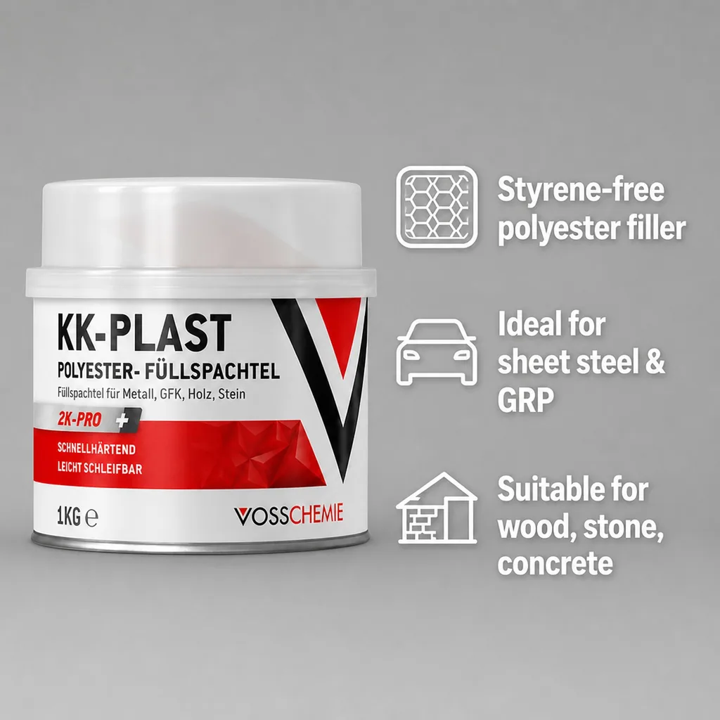 Polyester Filler 1 kg, 2K Filler, Body Filler, Automotive Filler