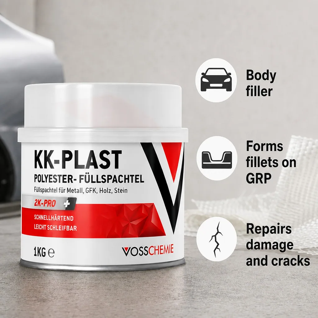 Polyester Filler 1 kg, 2K Filler, Body Filler, Automotive Filler