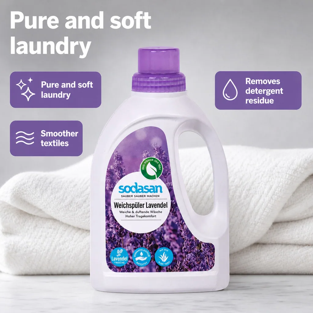 Fabric Softener, Lavender, 750 ml, Natural Liquid Laundry Softener