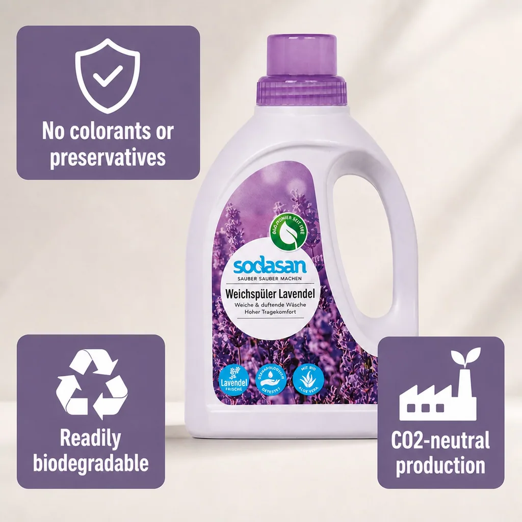 Fabric Softener, Lavender, 750 ml, Natural Liquid Laundry Softener