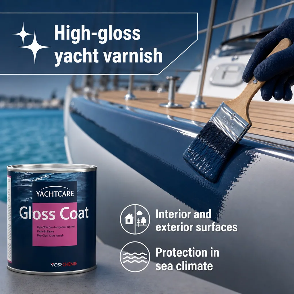 Yacht paint, Gloss Coat 750 ml, gray, marine paint, boat paint