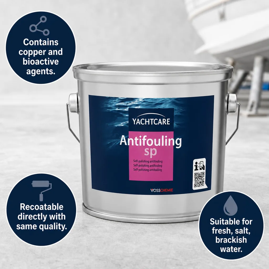 Antifouling Paint 2.5 Liter, black, boat antifouling, marine paint