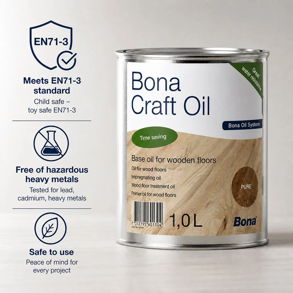 Wood Oil, Craft Oil PURE 1 Liter, Wood Finish, Wood Treatment