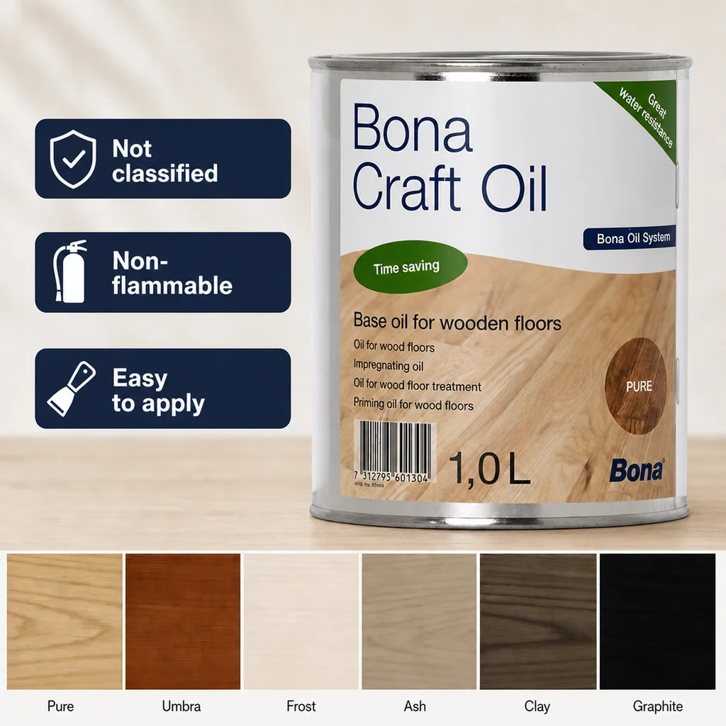 Wood Oil, Craft Oil PURE 1 Liter, Wood Finish, Wood Treatment