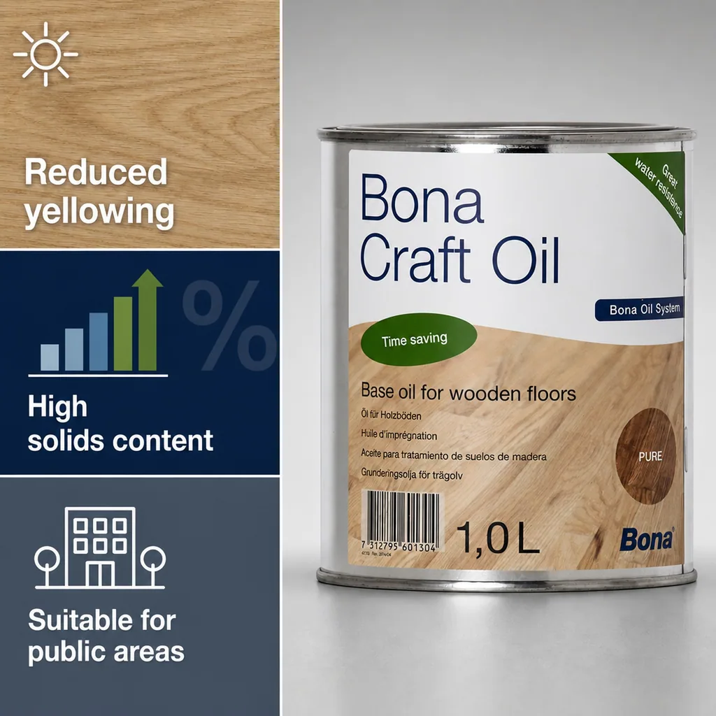 Wood Oil, Craft Oil PURE 1 Liter, Wood Finish, Wood Treatment