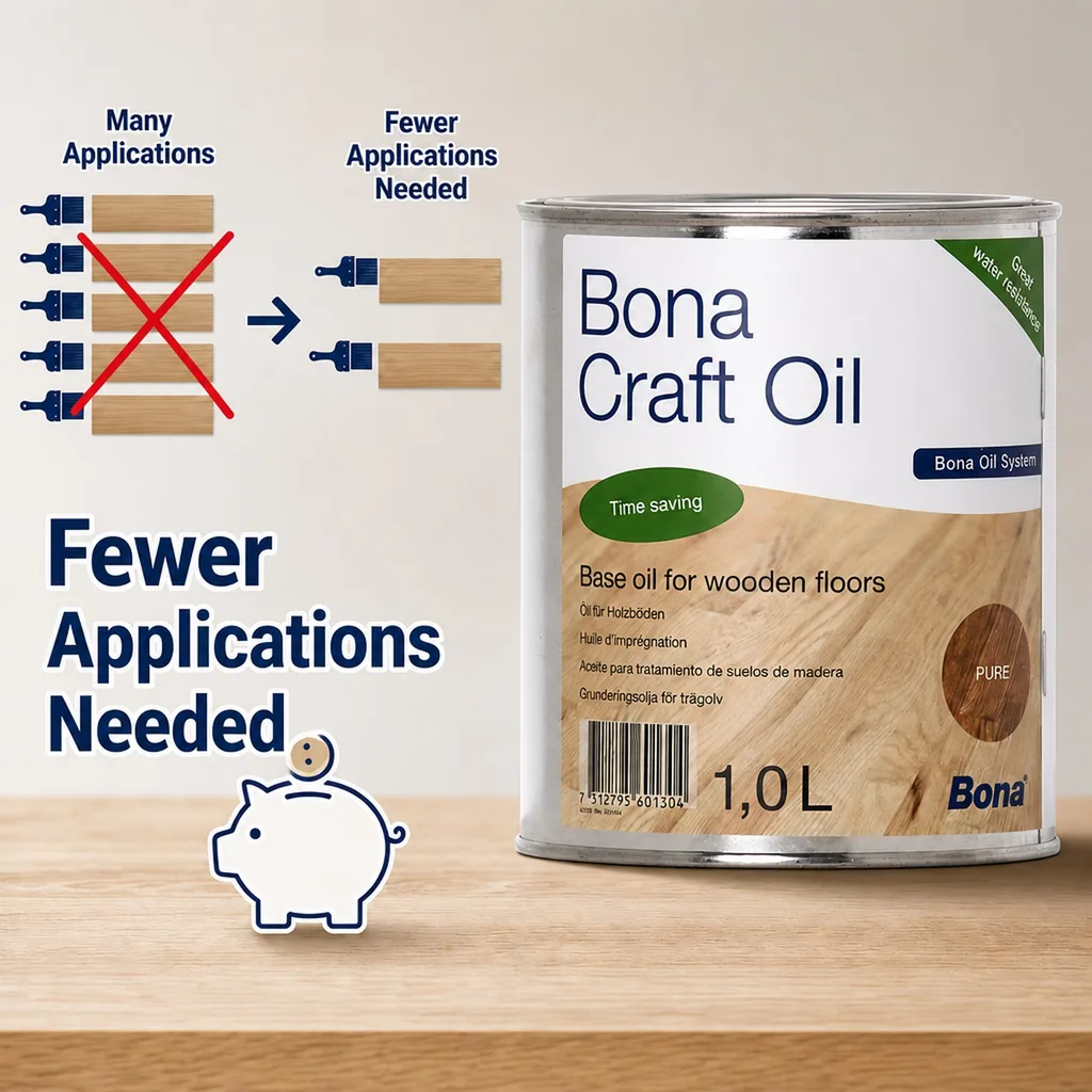 Wood Oil, Craft Oil PURE 1 Liter, Wood Finish, Wood Treatment