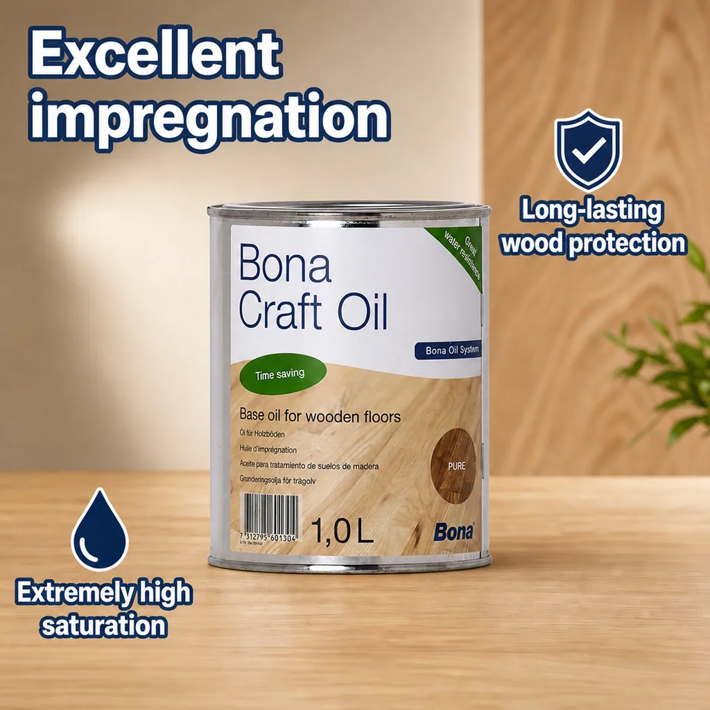 Wood Oil, Craft Oil PURE 1 Liter, Wood Finish, Wood Treatment