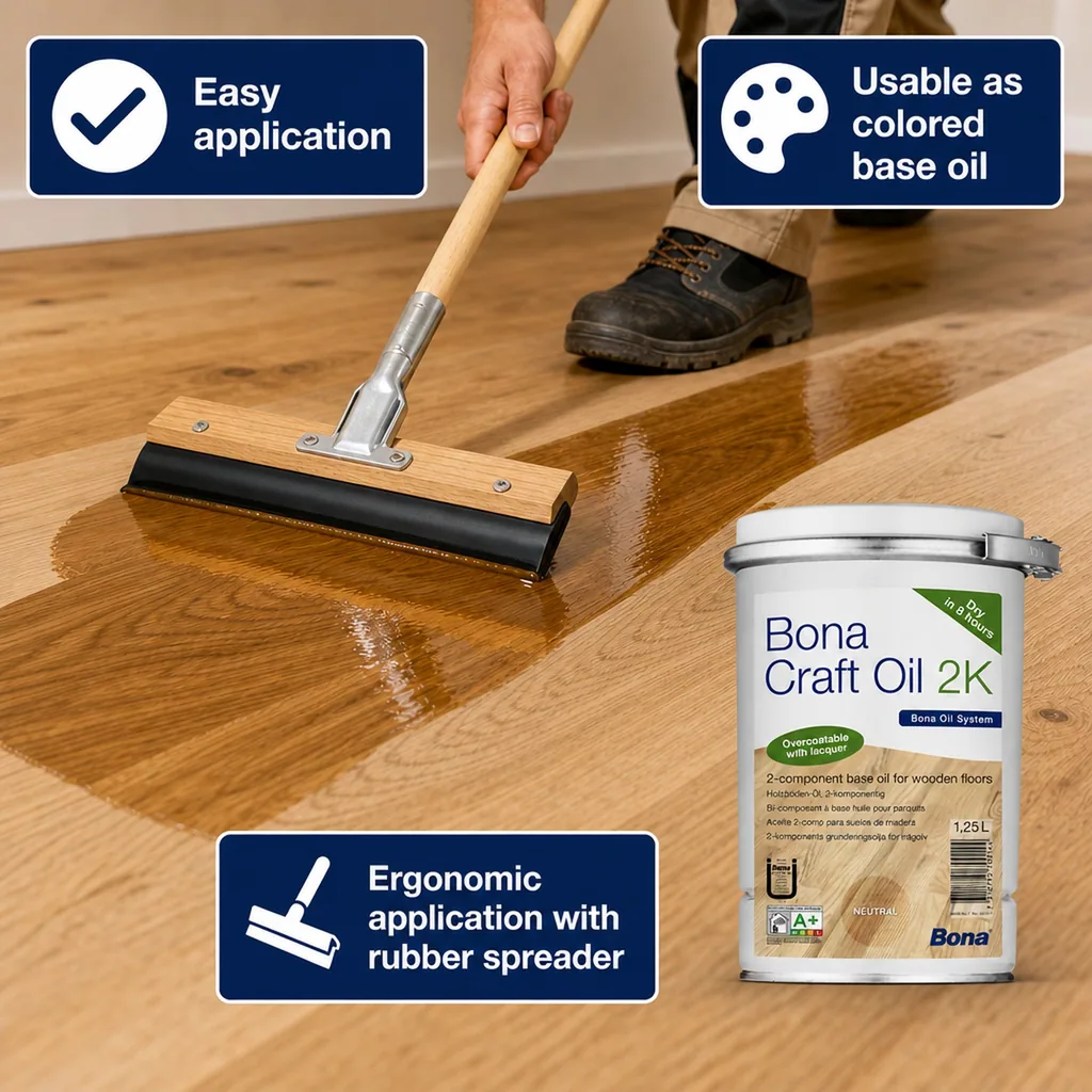Wood Oil, Craft Oil 2K, Umbra Stain, 1.25 Liter, Chestnut Brown Wood Stain, Wood Finishing Oil