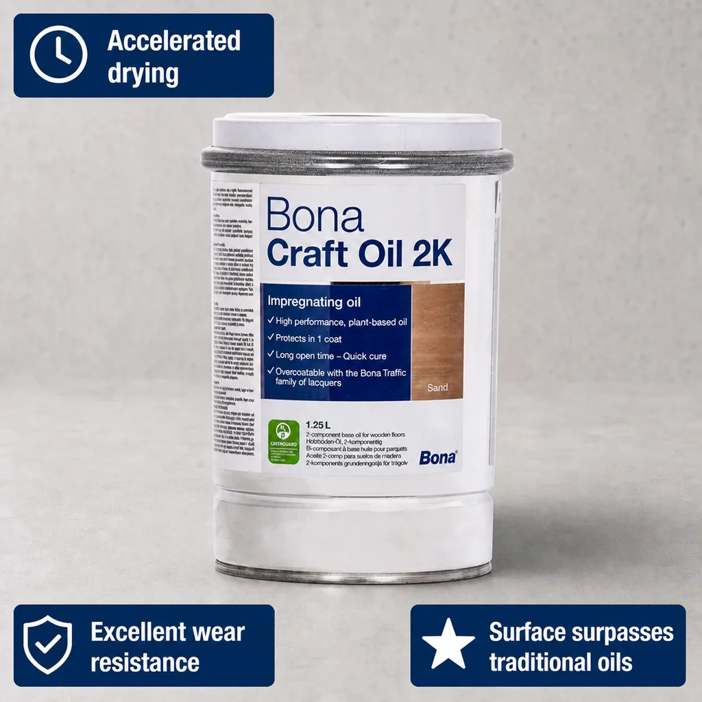 Wood Oil, 2K Wood Oil, Sand Wood Stain, 1.25 Liter, Wood Finish, Floor Finish