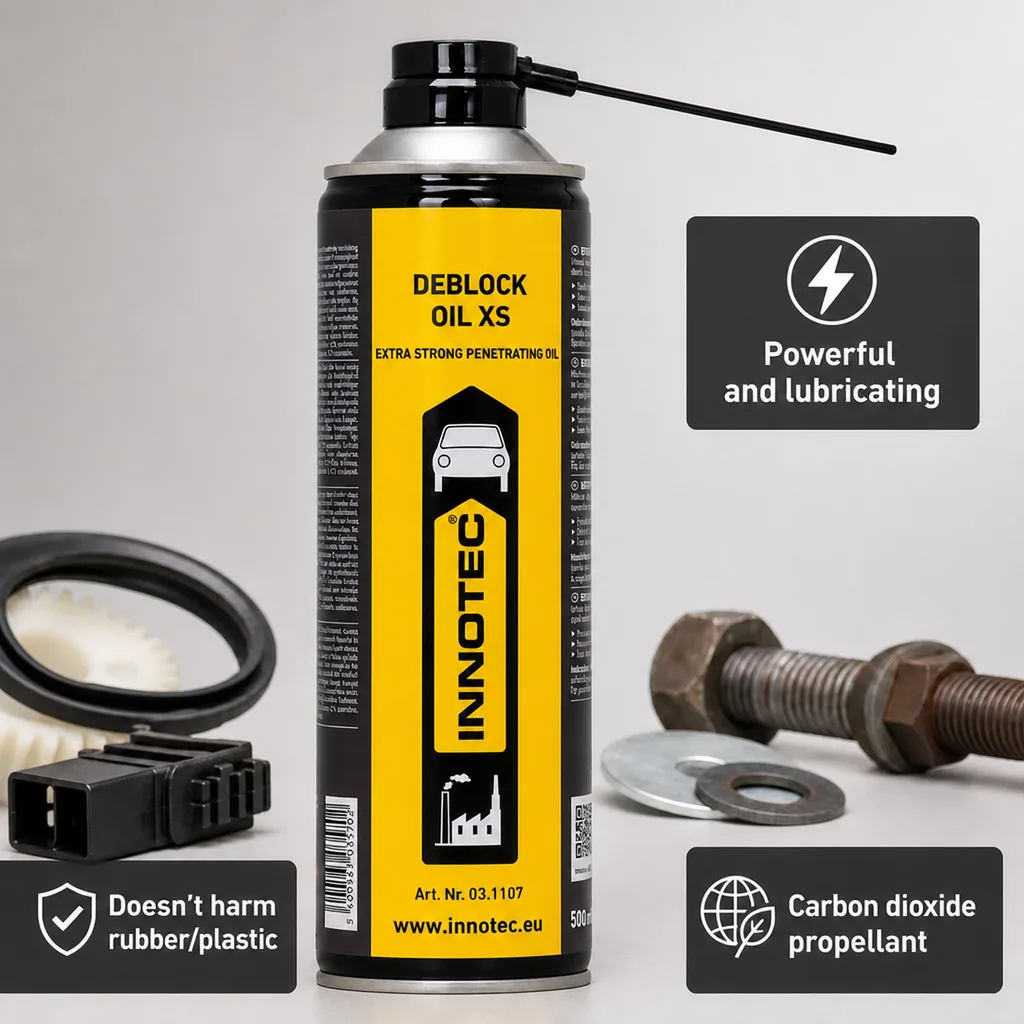 Penetrating Oil 500 ml, Rust Remover, Corrosion Removal, Stuck Bolt Remover
