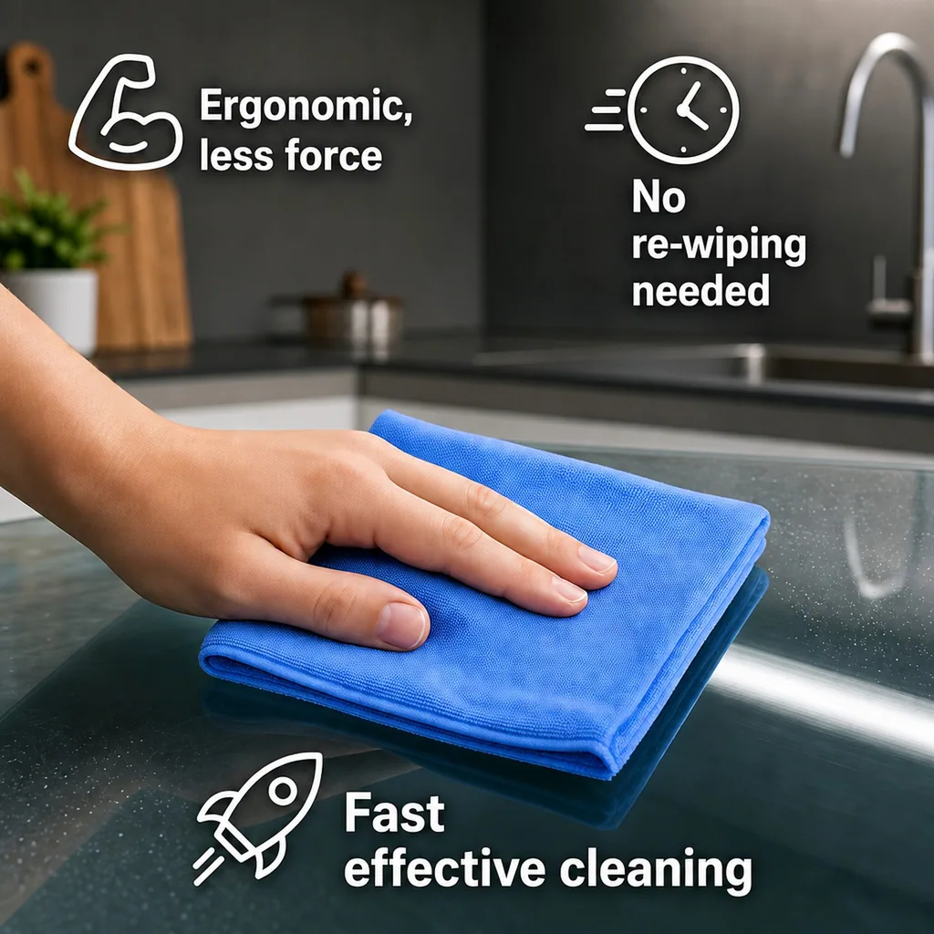 Microfiber cloths, 20 Pack, blue, 40 x 40 cm, extra strong quality, cleaning cloths