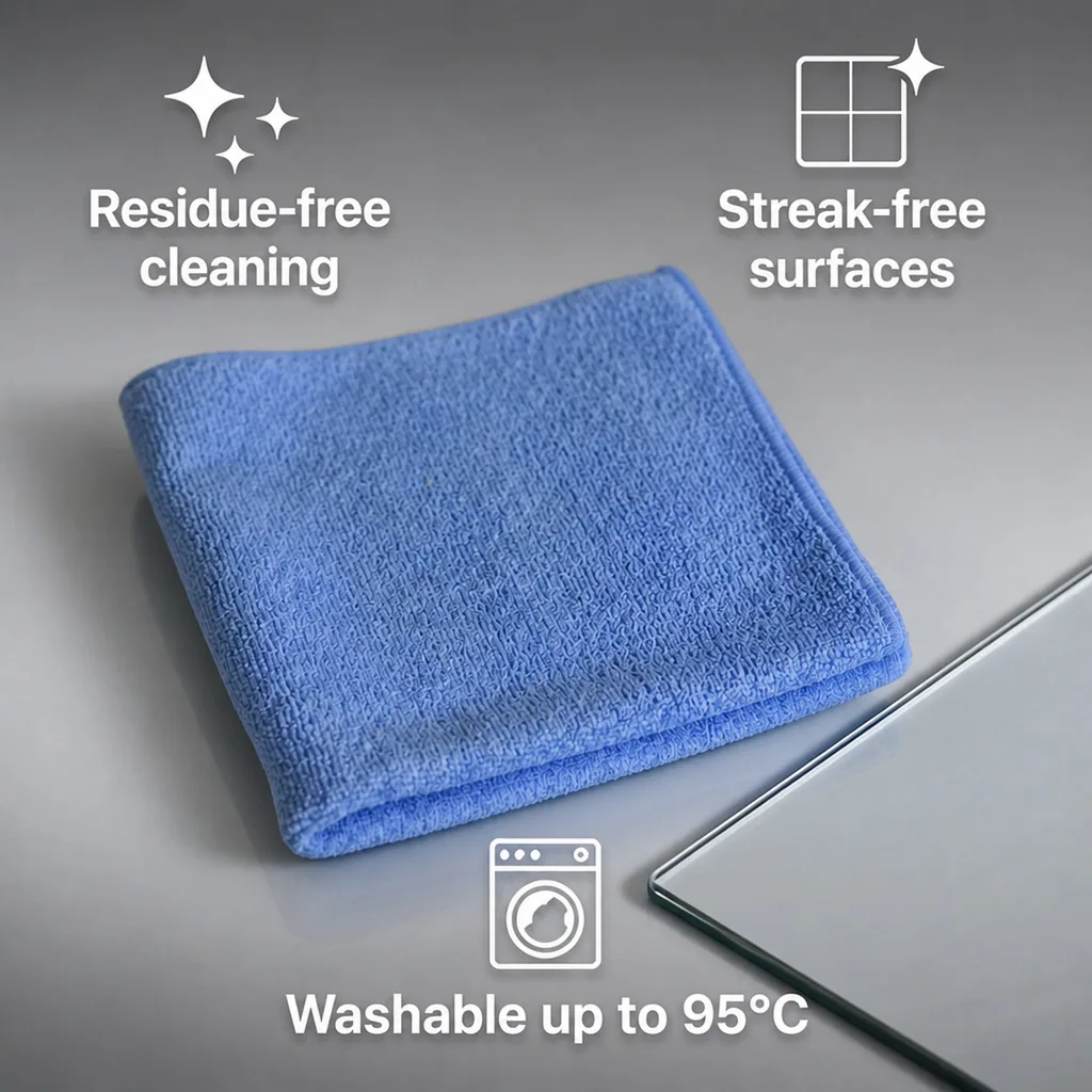 Microfiber cloths, 20 Pack, blue, 40 x 40 cm, extra strong quality, cleaning cloths