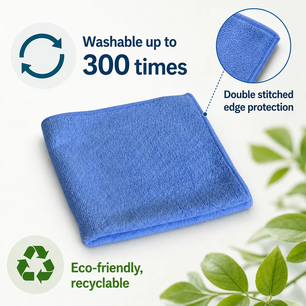 Microfiber cloths, 20 Pack, blue, 40 x 40 cm, extra strong quality, cleaning cloths