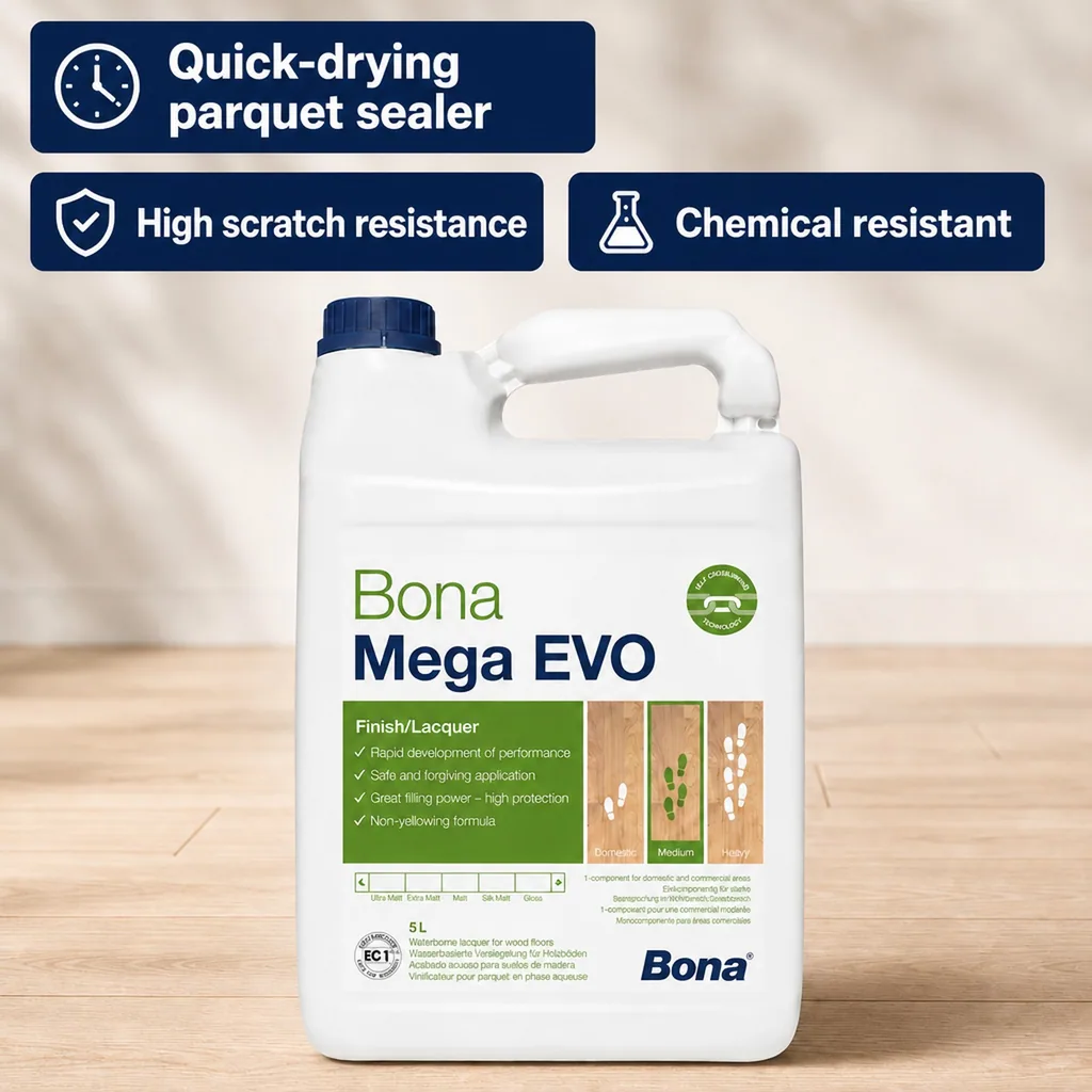 Floor Sealant, Wood Floor Finish, 5 Liter  MEGA EVO