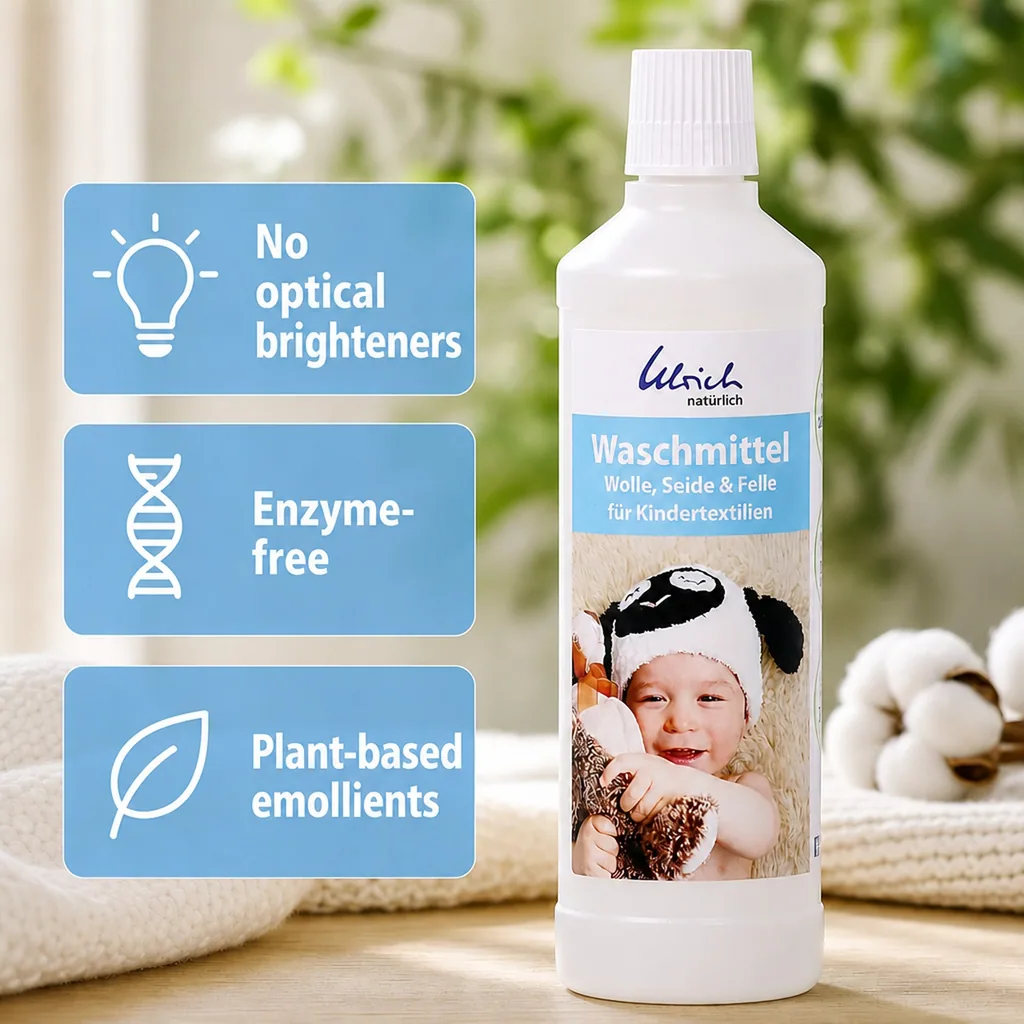 Baby Laundry Detergent, 500 ml liquid, Gentle Laundry Detergent, Wool, Silk & Furs