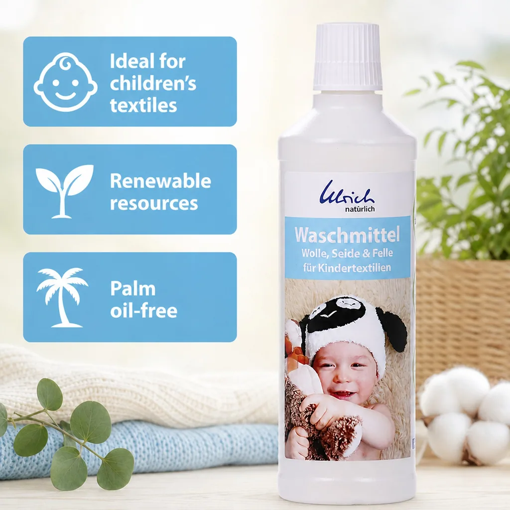 Baby Laundry Detergent, 500 ml liquid, Gentle Laundry Detergent, Wool, Silk & Furs