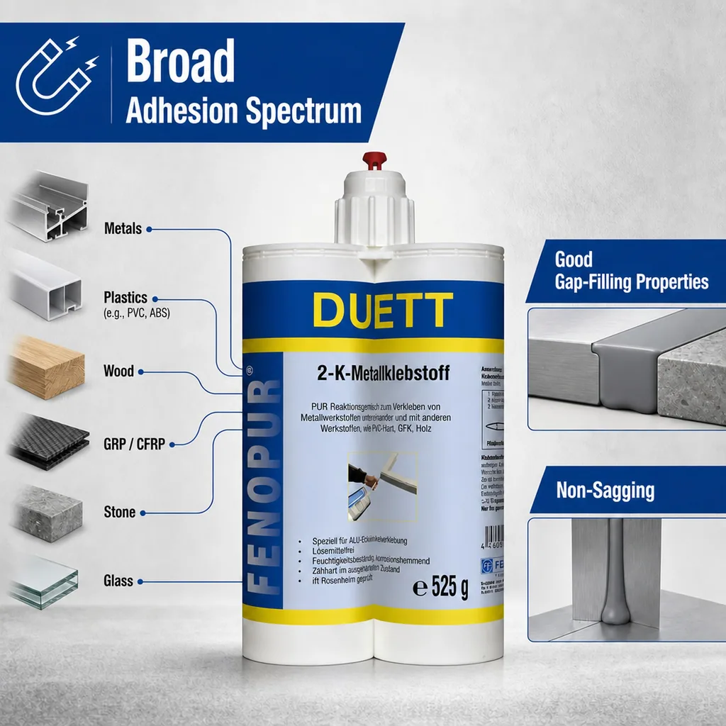 PU Adhesive, 2-K PU Adhesive, gray, 525 g, Polyurethane Adhesive